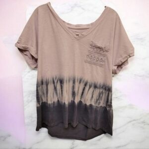 Sonoma 100% Cotton Tie Dye Purple Pink Lace Vintage Tee Size Large